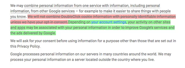 DoubleClick database privacy policy