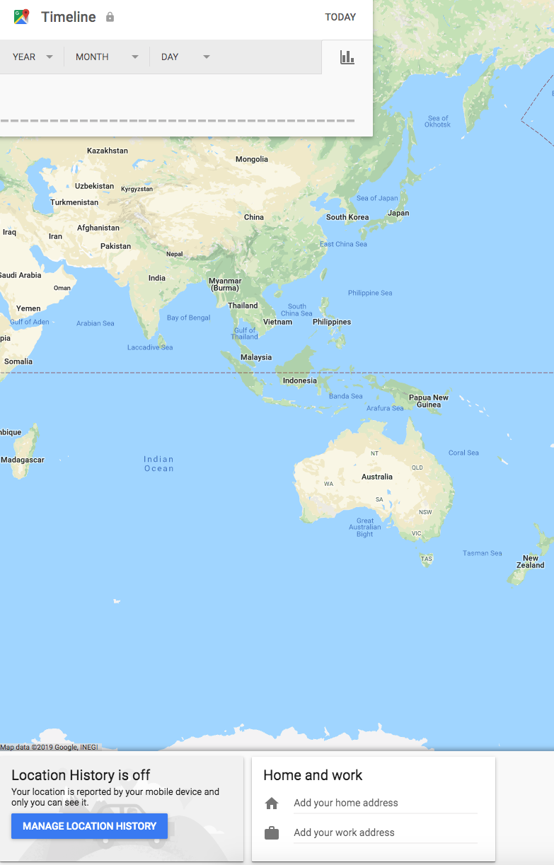 A map of Google's location history