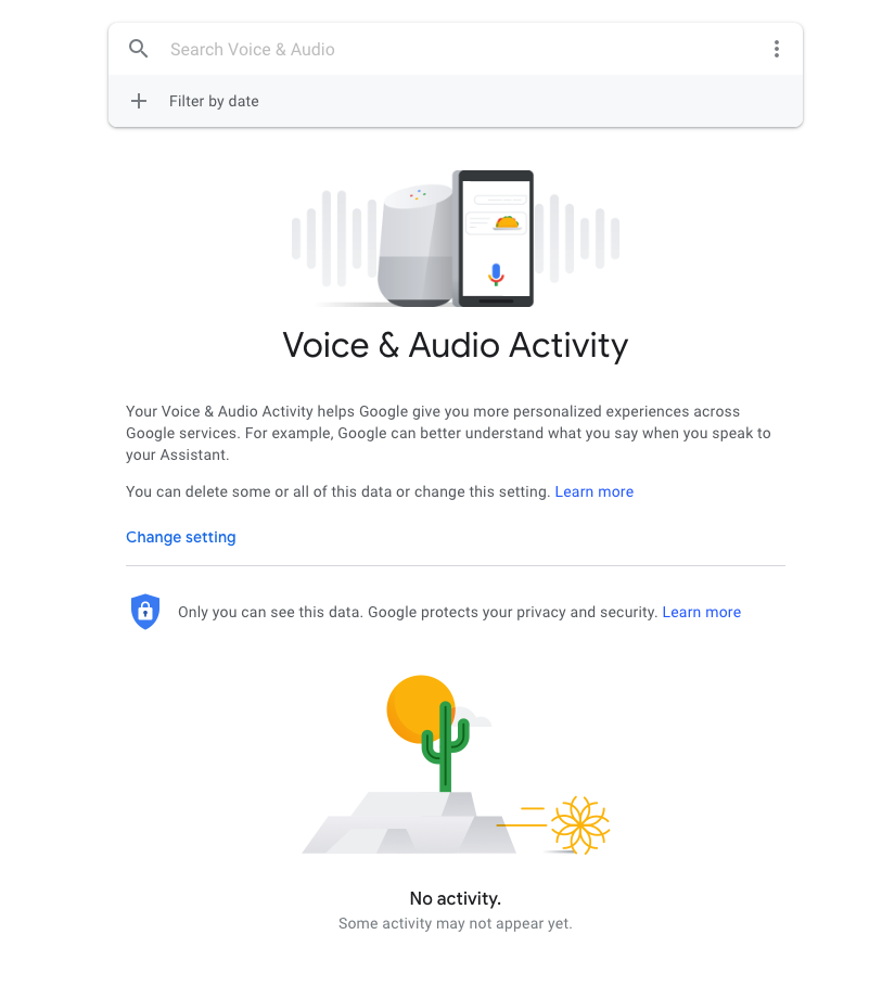 Google's Voice & Audio activity